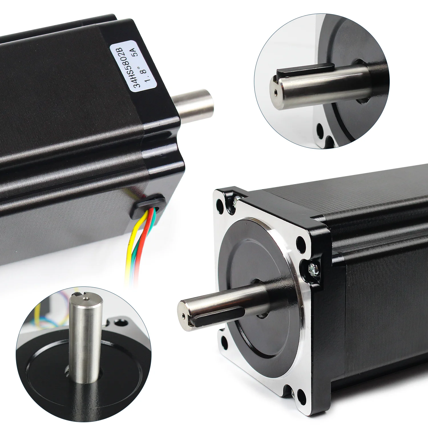 ใEU Shipใ 4Axis CNC controller Kit NEMA34 1600oz-in 12N.m Stepper Motor Dual Shaft & Driver 80VDC 6A &400W 70V Power Supply