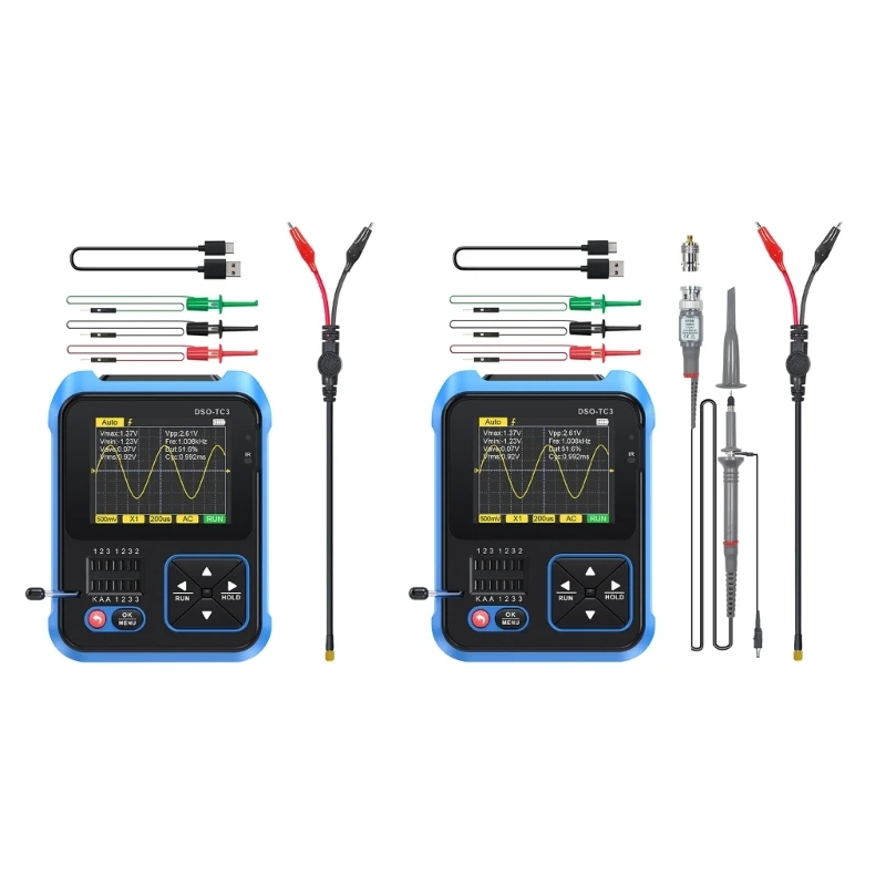 DSO-TC3 Detektor Transistor Osiloskop Genggam Osiloskop Digital LCRMeter