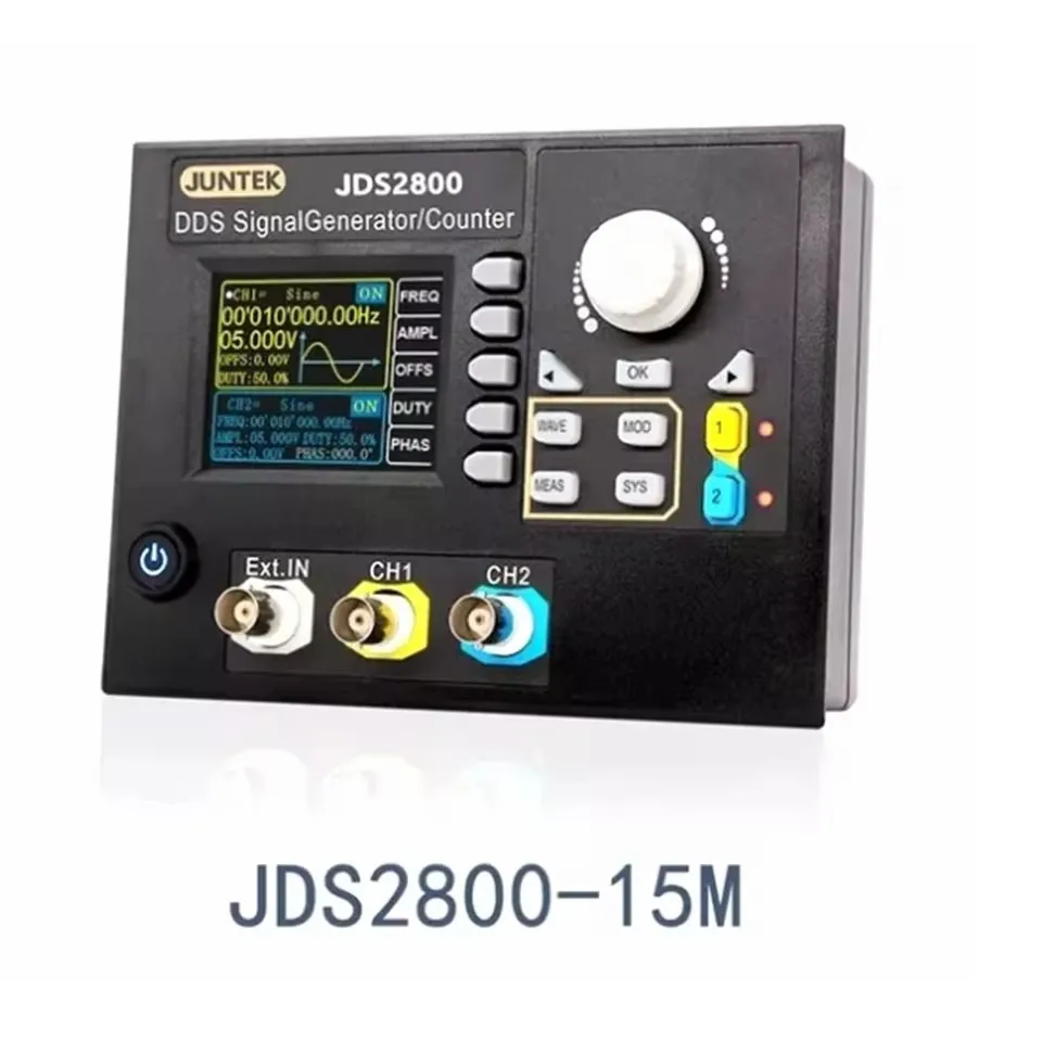 JDS2800 полностью двойной канал с ЧПУ, функция DDS, источник произвольной волны, 15 МГц/40 МГц/60 МГц, генераторный счетчик частоты