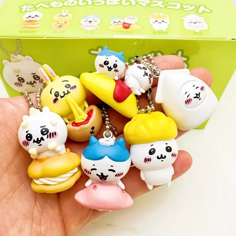 

Kawaii Self-Deprecating Bear Chikawa Hachiware Sushi Gashapon Keychain Usagi Momo Boxed Pendant Decorative Blind Box Gifts