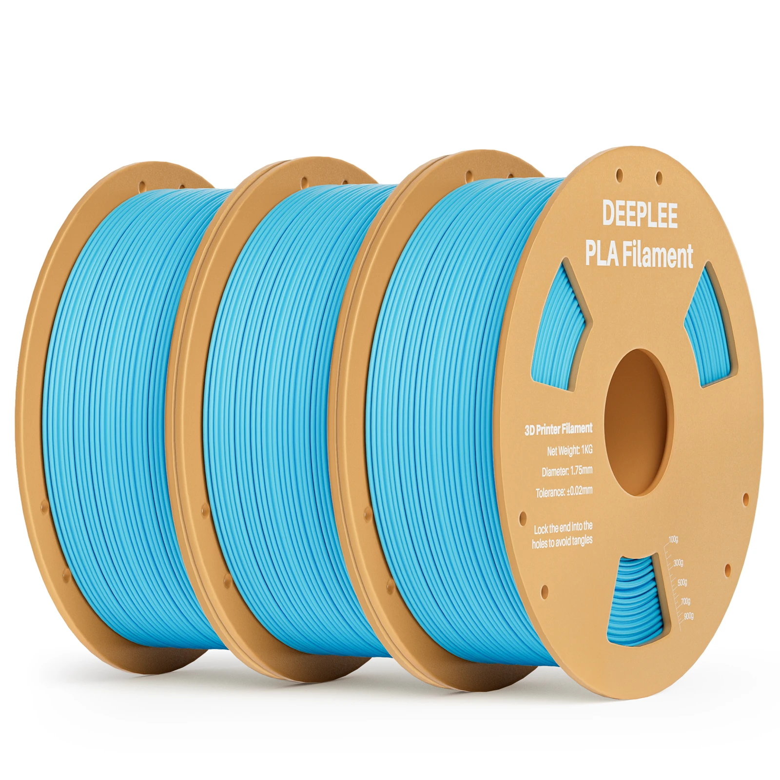 DEEPLEE PLA Filament 1,75mm 4KG, 3D-Drucker Filament Großpackung, Maßgenauigkeit +/- 0,02mm, 4er-Pack 1kg 3D-Druck Filament
