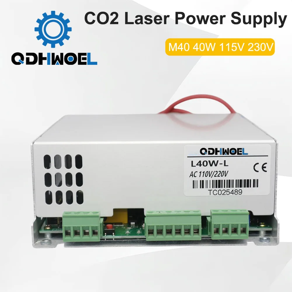 M40 40W CO2 Laser Power Supply 110V 220V High Voltage PSU for Laser Engraving Cutting Machine 35-50W Laser Tube