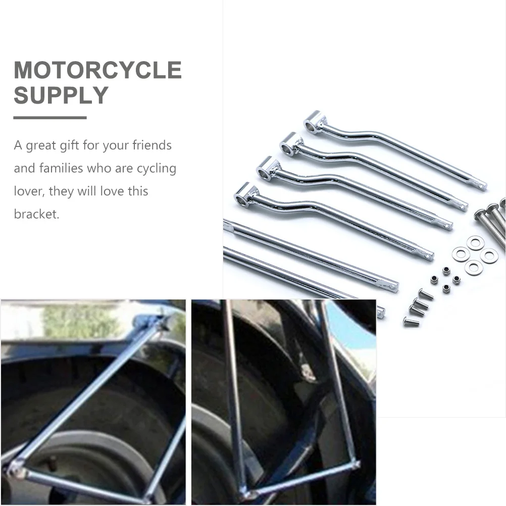 

Motorcycle Mounting Saddle Bag Rack Durable Saddle Mounting Bracket Iron Universal Holder Storage Space Bike Accessories