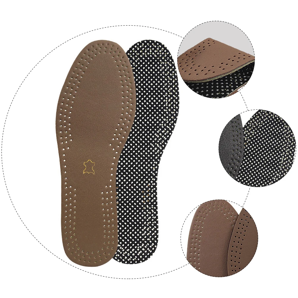 

Cowhide Latex Insoles Non Slip Pads Shockproof Breathable Plantar Fasciitis Emulsion Mens Shoe Foot Care Tools
