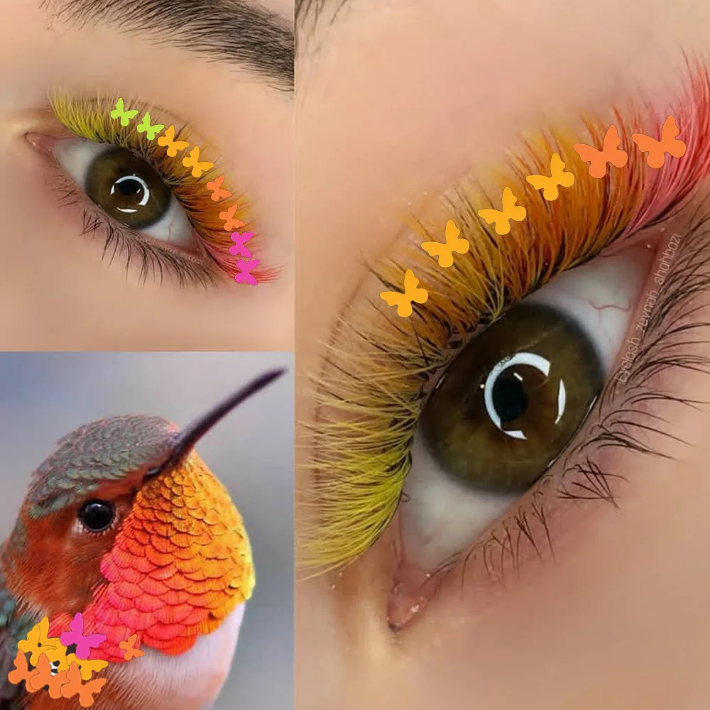 3D motyl brokat pojedyncze rzęsy kwiat serce sztuczne rzęsy przedłużanie norek miękka naturalna dekoracja produkty makijaż rzęs