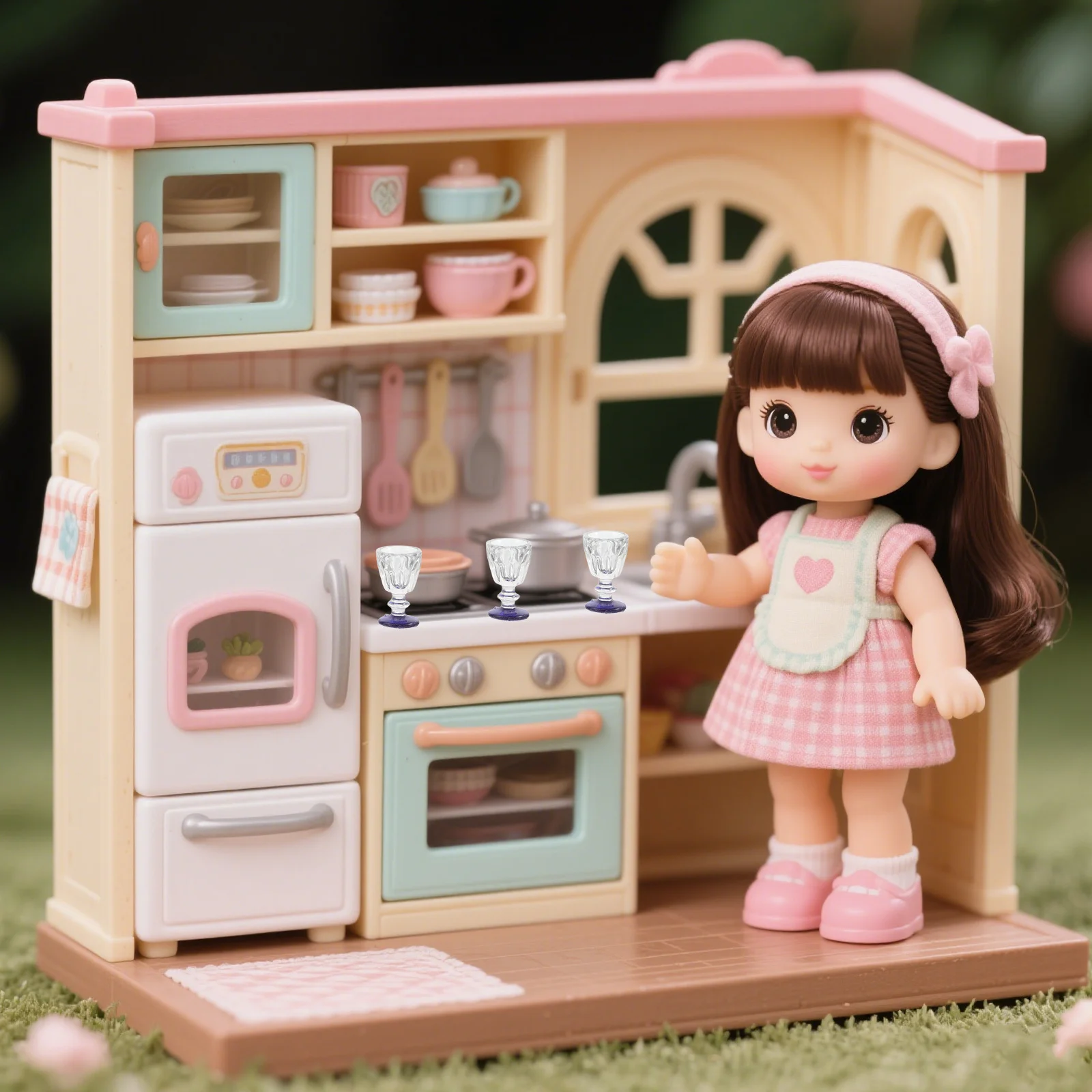 15 قطعة من أكواب النبيذ الصغيرة ذات السفلي الأزرق مصغرة واقعية لمشهد بيت الدمى للأطفال مجموعة إكسسوارات المطبخ التظاهرية #2