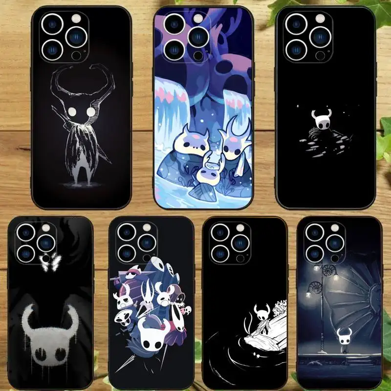 Hollow K-Knight Phone Case For iPhone 15 14 13 12 11 Pro Max Xs Xr X 7 8 Plus 12 13 Mini Silicone Black Cover