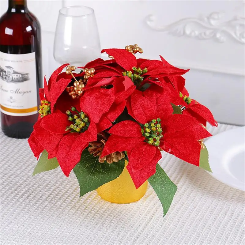 Table Wreath Holiday Home Decor Add To The Festive Atmosphere Simulation Easy To Clean Bar Potted Plant Holiday Gifts