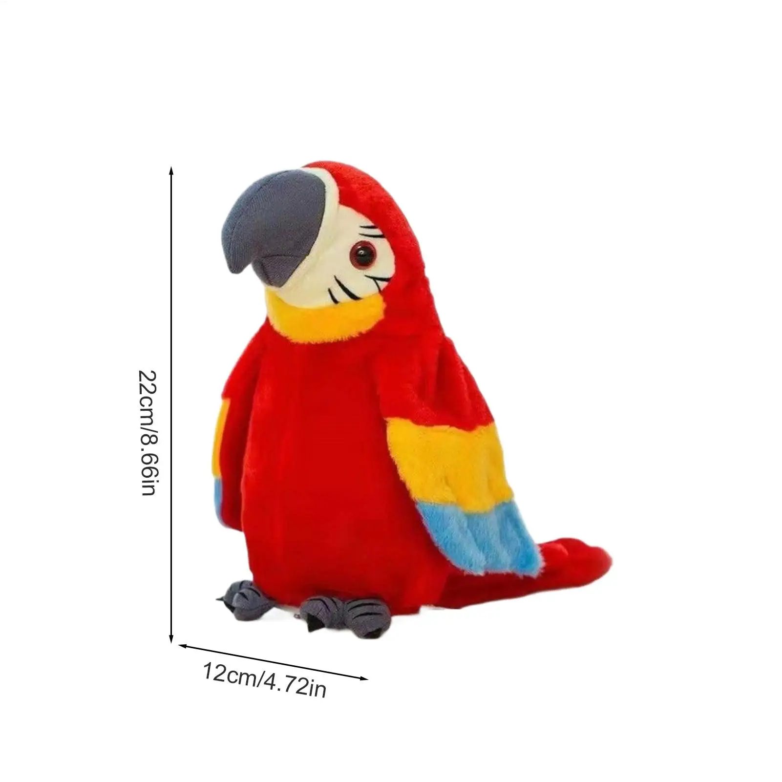 Giocattoli per uccelli per bambini Giocattolo per gatti con uccelli che staccano con ali batte e musica Animale di peluche realistico elettronico per feste di animali domestici per bambini