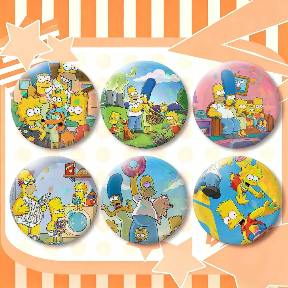 The S-Simpsons ANIME  25mm 32mm 44mm 58mm 75mm Brooches Badges Pins for Accessories Gift