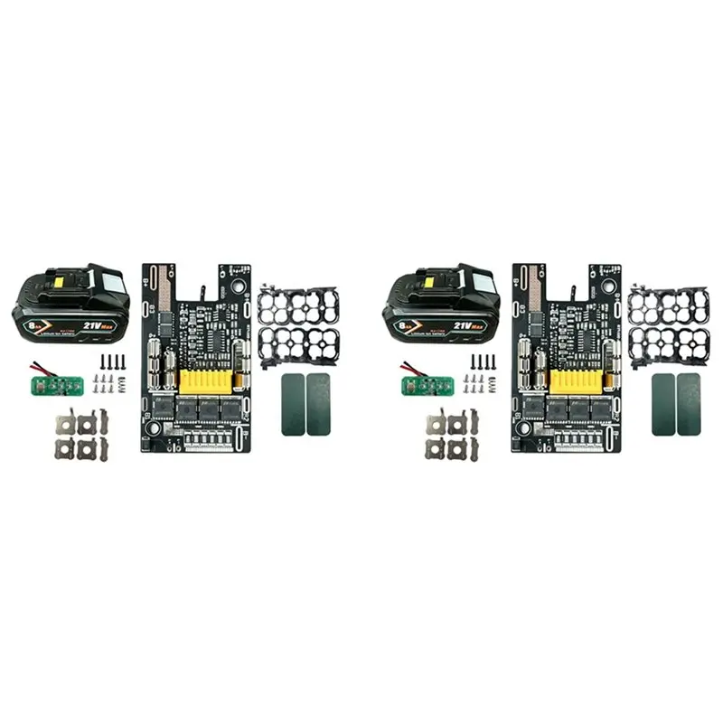 2X 10Core Battery Storage Box Case For 21700 Power Tool With 4MOS 6Alloy Battery Protection Board 9A