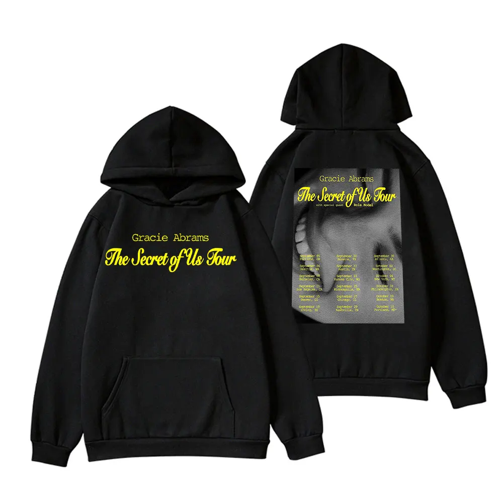 Gracie Abrams The Secret of Us Tour 2024 Hoodie Unisex Casual Printed Long Sleeve Pullovers Streetwear