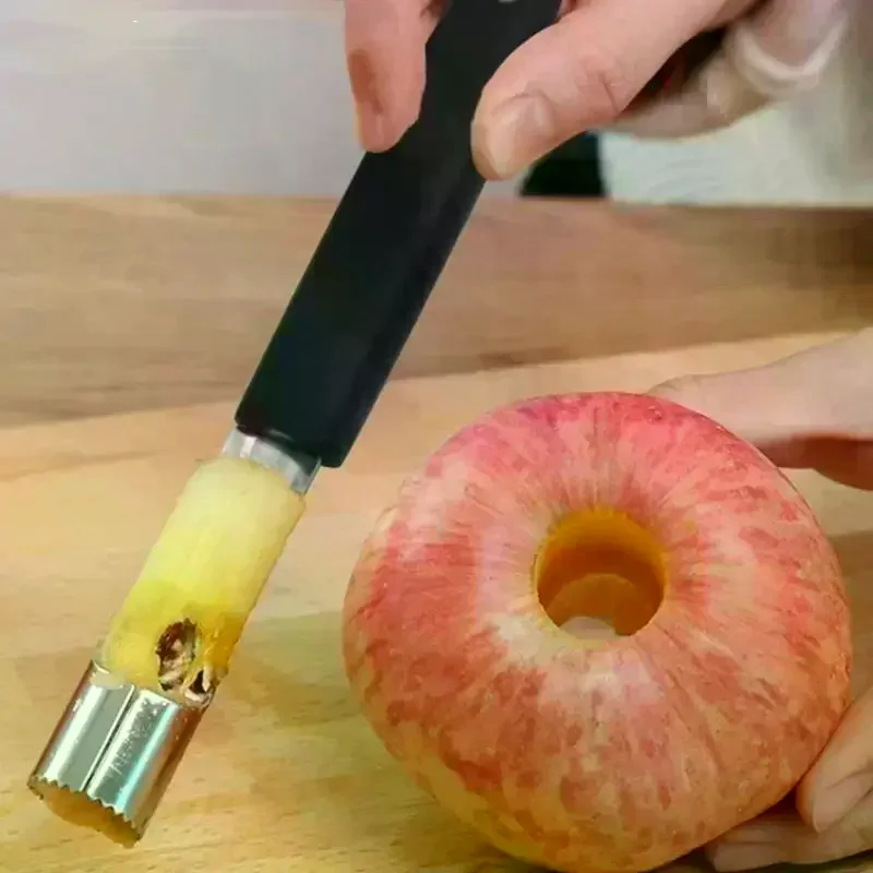 Stainless Steel Corer Pitter Pear Bell Twist Fruit Stoner Easy Core Seed Remover Pepper Remove Pit Kitchen Tool Gadget