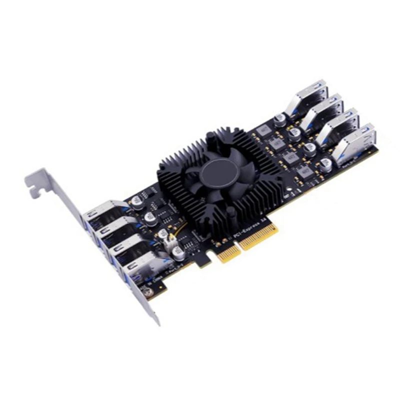 USB3.2 PCI Express Adapter PCI-E To 8 Port USB 3.2 Expansion Card 4 Channel USB3.0 Pcie X4 Controller Card For Camera