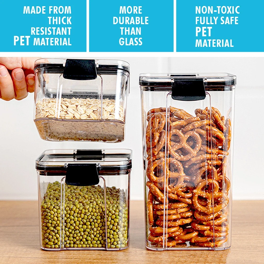 1pc/Sealed jar grain storage kitchen food grade plastic jar box spices dry goods tea transparent storage jar