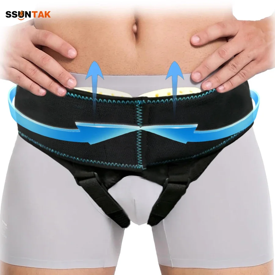

SSUNTAK Inguinal Hernia Belt for Men Adjustable Breathable Hernia Support Brace For Inguinal Or Sports Pain Relief Recovery