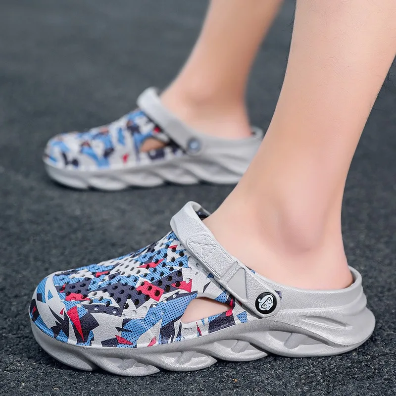 Fashion 2024 New Summer House Men Slippers Women Flip Flops Thick Slides Fashion Printed Couples Platform Shoes Outdoor Sandals