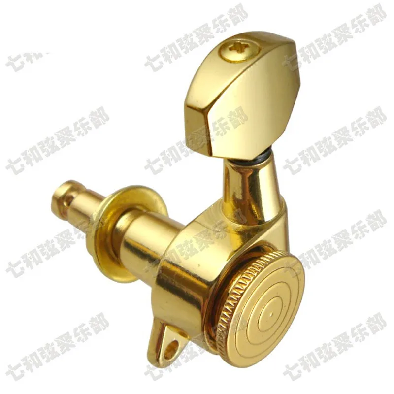 3R3L Gold Locked String Guitar Tuning Pegs Keys Tuners Machine Heads For Acoustic Electric Folk Guitar Accessories Parts