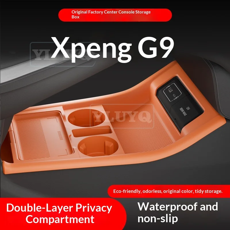 Image of Für 2025 2026 Xpeng G9 Mittelkonsolen-Aufbewahrungsbox Unter der Armlehne Aufbewahrungsfach Aufbewahrungsbox-Matte Auto-Innenausstattung Zubehör
