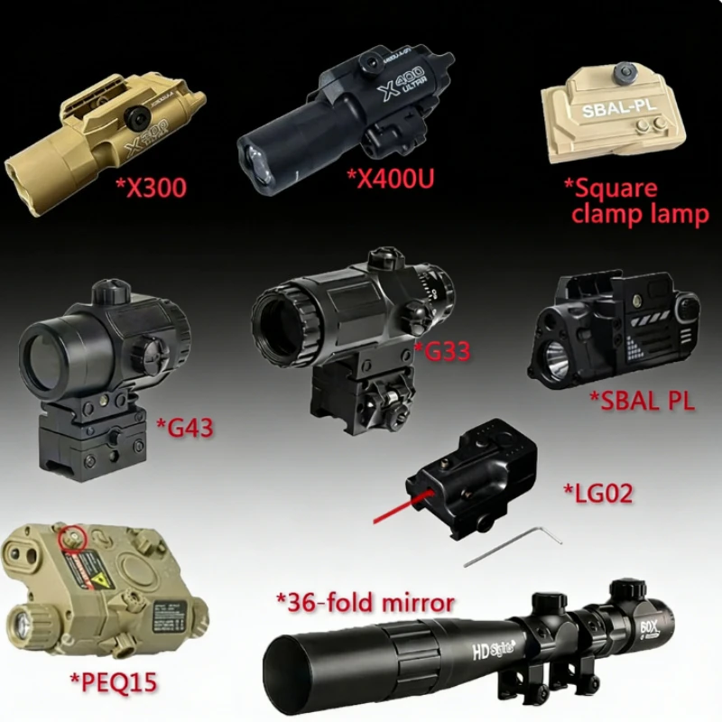 Nova Lanterna Tática a Laser 2026 PEQ15 X300 X400U - Montagem em Trilho de 20mm para Armas de Airsoft G33/G34 |   Equipamentos de Caça CS