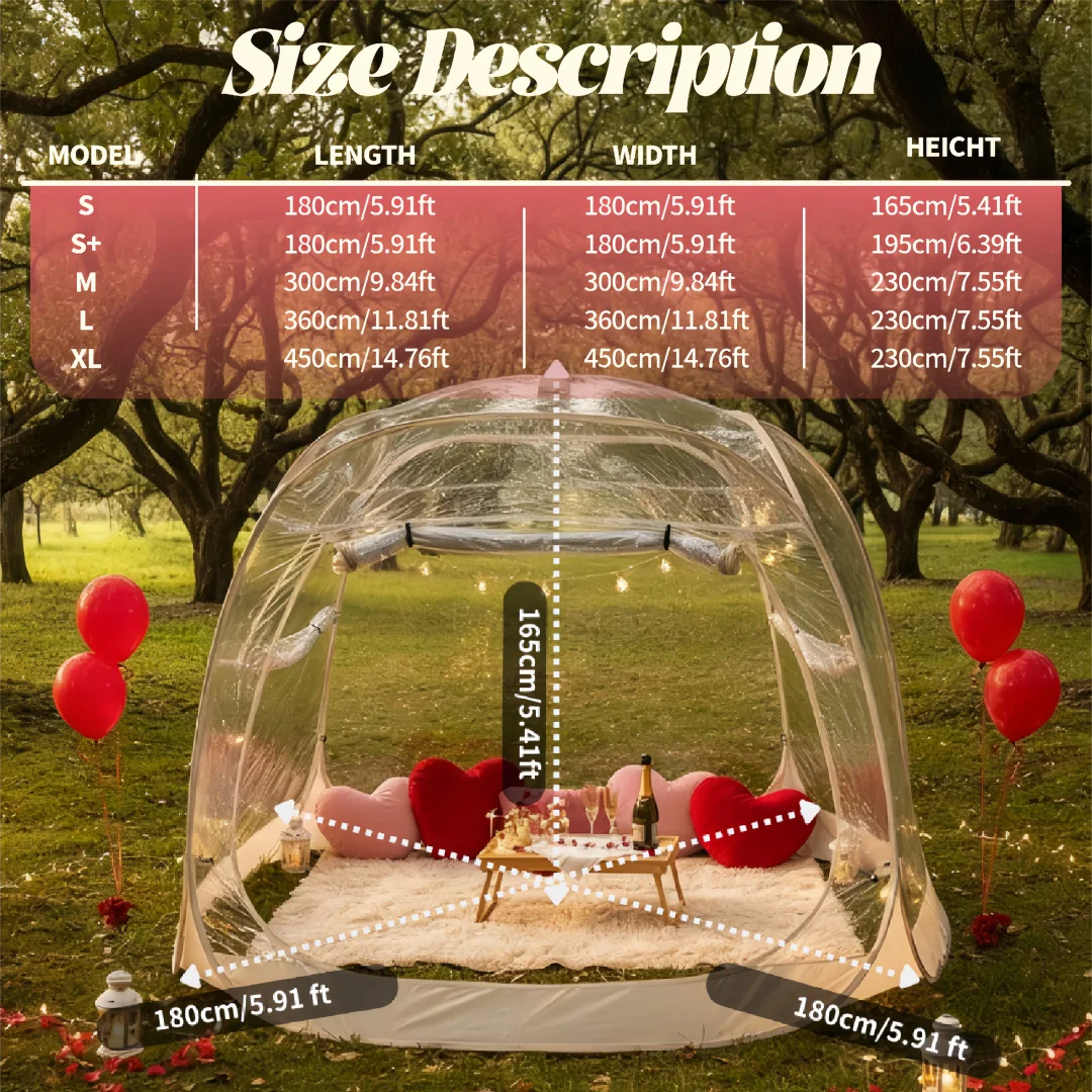 Large Quick-Set Bubble Tent Portable Outdoor Igloo Extreme Cold Resistant Winter Shelter for Camping And Backyard Use