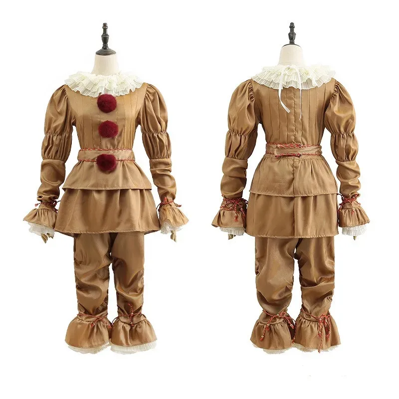 A 002 Bear House de volta à alma Stephen King cosplay Penny Wise Halloween palhaço traje me Novo 2025 I8I9