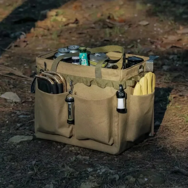 في الهواء الطلق حقيبة يد التخييم سعة كبيرة مقاوم للماء أدوات الأمتعة المنزلية المنظم أكياس بسيطة يده حقيبة قابلة للطي #4
