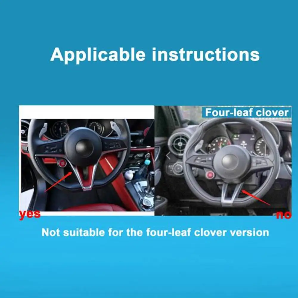 A10E-Steering Wheel Decoration Frame Cover Trim For Alfa Romeo Giulia Stelvio 2017 2018 2019 Accessories, ABS Carbon Fiber