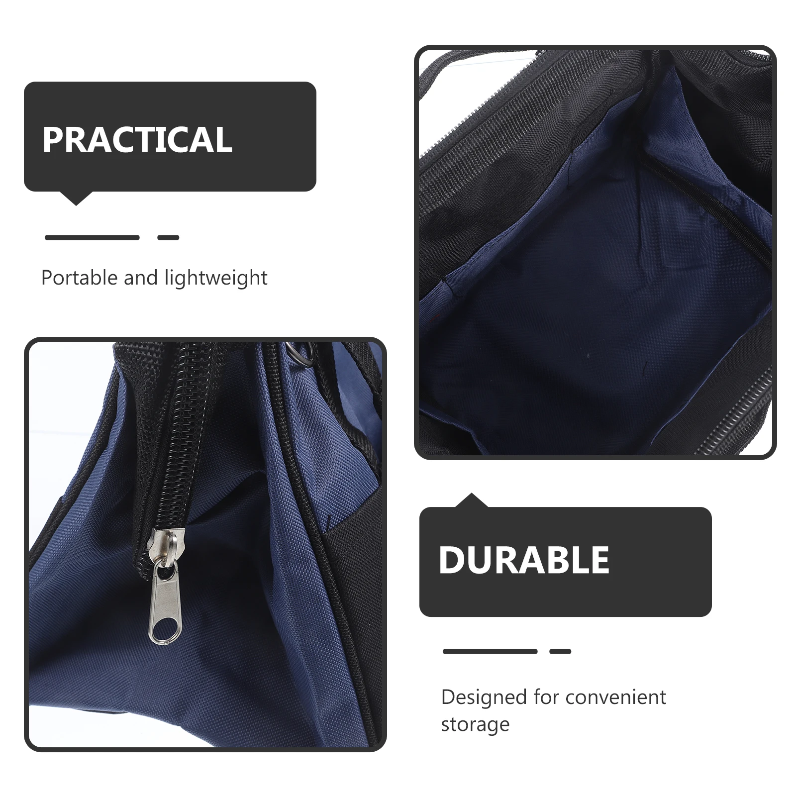 

Portable Tool Organizer Zippered Wide Bag Durable Oxford Cloth for Craft Work and DIY Enthusiast Easy to Carry Around