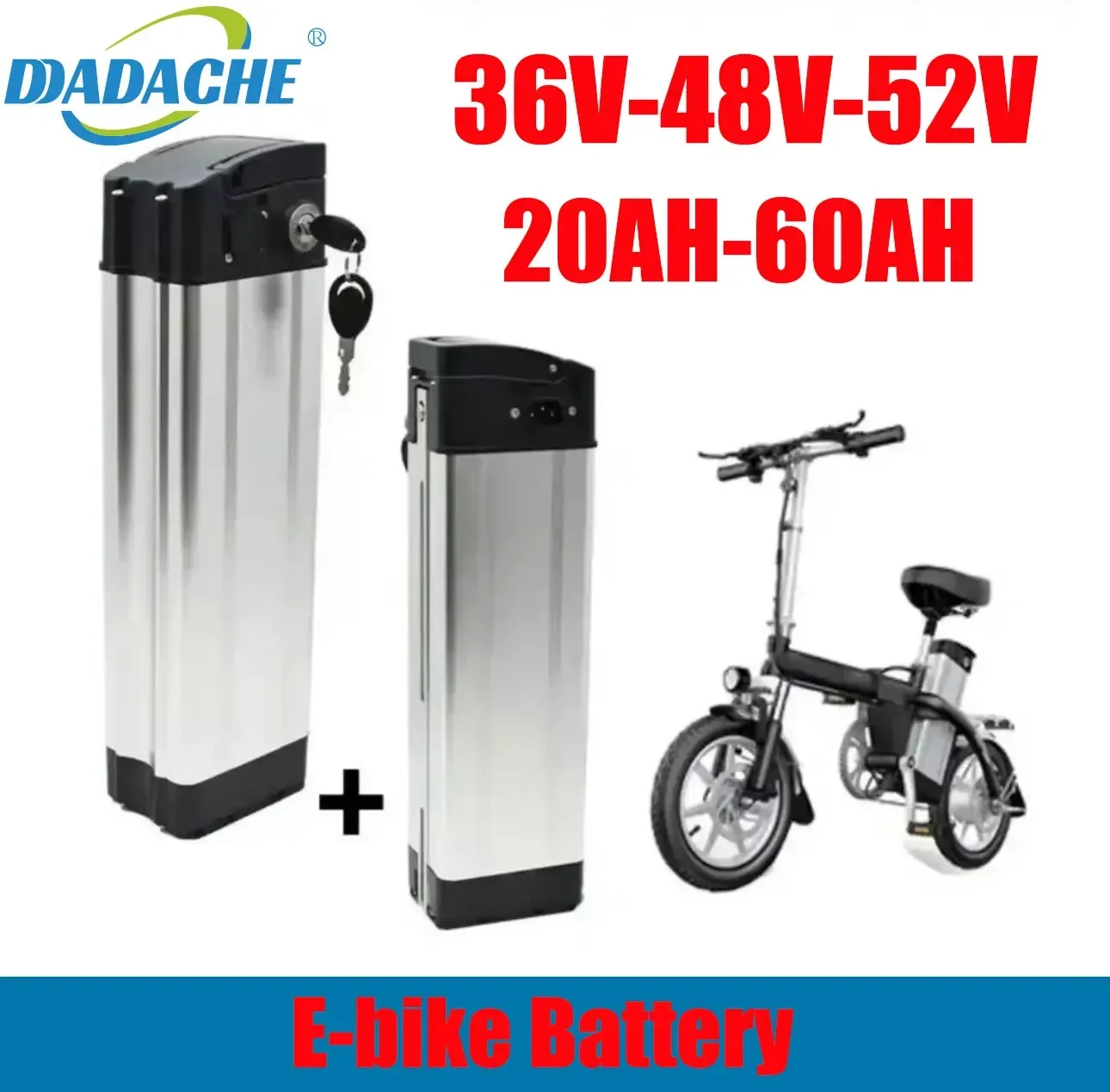 New Full Capacity Power 18650 Lithium Battery 36V-48V 52V 60ah Suitable for Silver Fish 80-2000W +67.2V Lithium Battery Charger