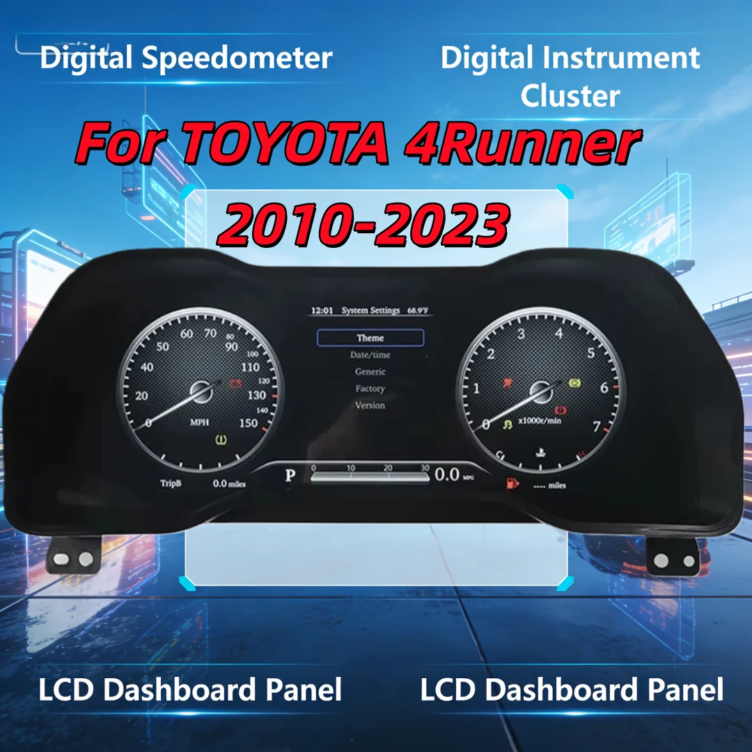 Digital Cluster Virtual Cockpit Dashboard For Toyota 4Runner 2010-2023 Instrument LCD Display Dash Panel Speedometer Linux