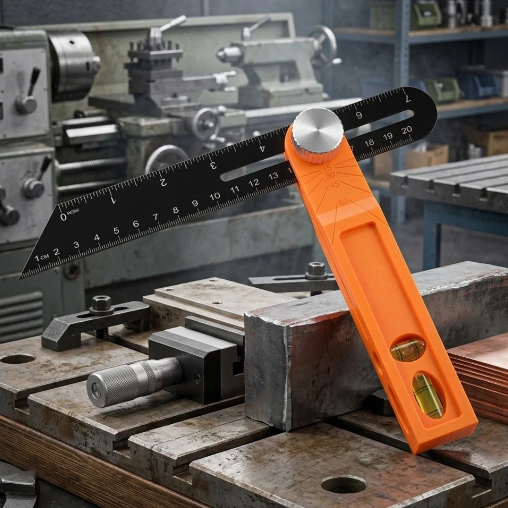 20/40cm Angle Ruler Gauges Tri Square Sliding T-Bevel Level Ruler Measuring Tool This Measuring Tool Is Built To Last Provides