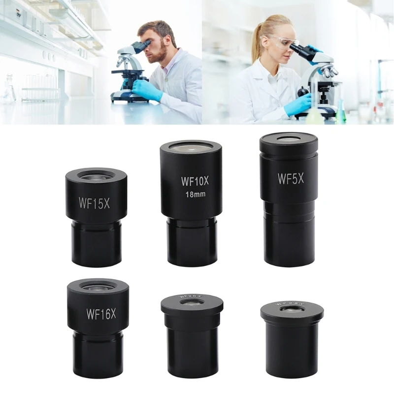 Microscope Adapter Biological Microscope Eyepiece WF5X/WF10X/WF15X/WF16X/WF20X/WF25X Wide Lens Monocular Oculars