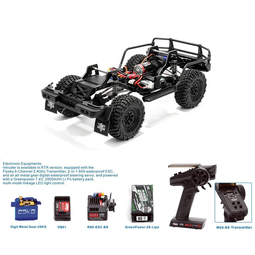 1/10 RGT EX86020 RC Car LC71 RTR 4WD Remote Control Vehicle 2.4G RC Electric Model Car Rock Crawler Adult Children's Toys