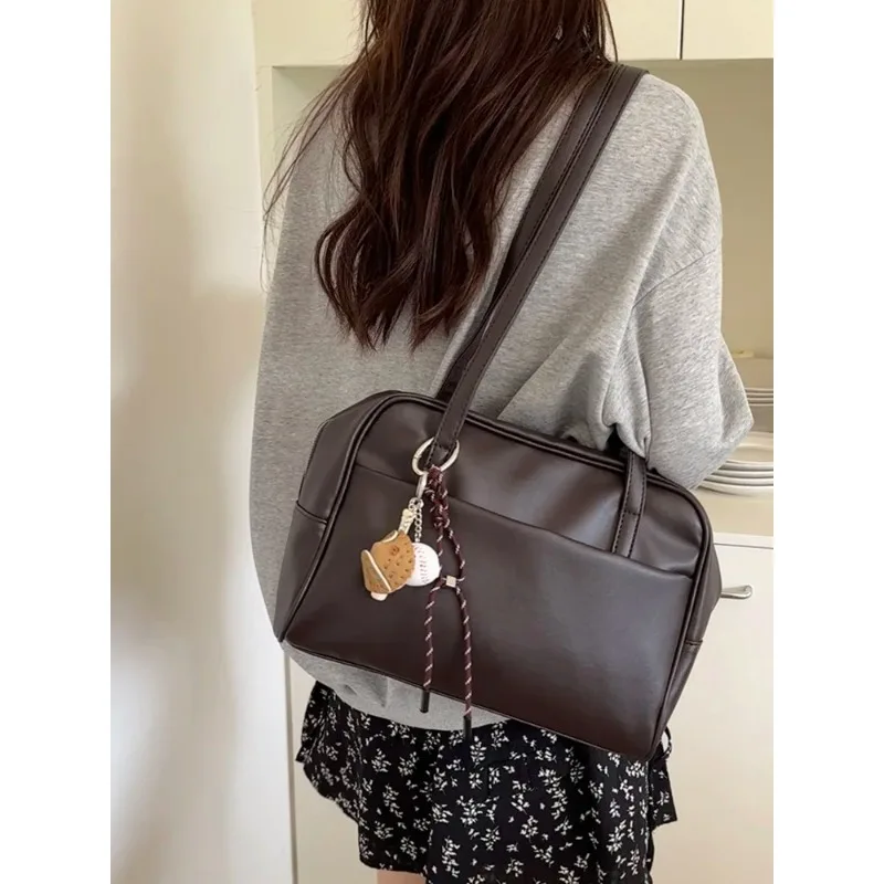 

Korean Sle Large Capaci Oulder Tote Bag Women's Spring Summer New Faion Retro Underarm Bag Versatile Casual Handbag