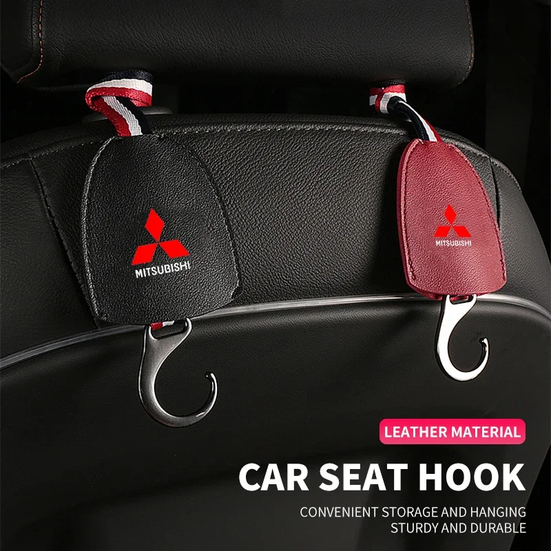 1pcs Car Seat Back Storage Hook for Mitsubishi Ralliart Lancer Outlander Pajero L200 ASX Mirage Eclipse Montero EVO9 Galant