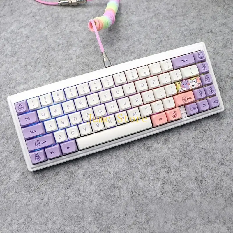 LX0B 147 Tasten/Set, XDA-Profil, benutzerdefinierte Lavendel-Tastenkappen, PBT-Farbsublimations-Tastenkappen für