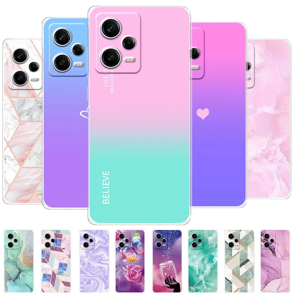 For Xiaomi Redmi Note 12 Pro Case Note 12S Cover Luxury Silicone Soft Clear Cover Coque For Redmi Note 12 Pro Plus 4G 5G Fundas