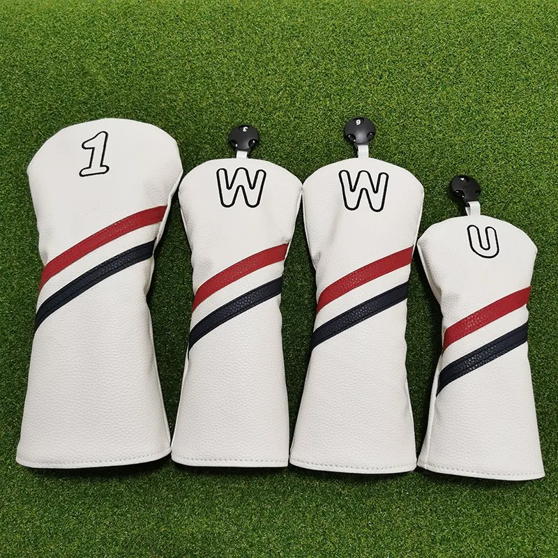 Fashion Golf Club #1 #3 #5 Wood Headcovers Driver Fairway Woods Cover PU Leather Head Covers Rapid delivery