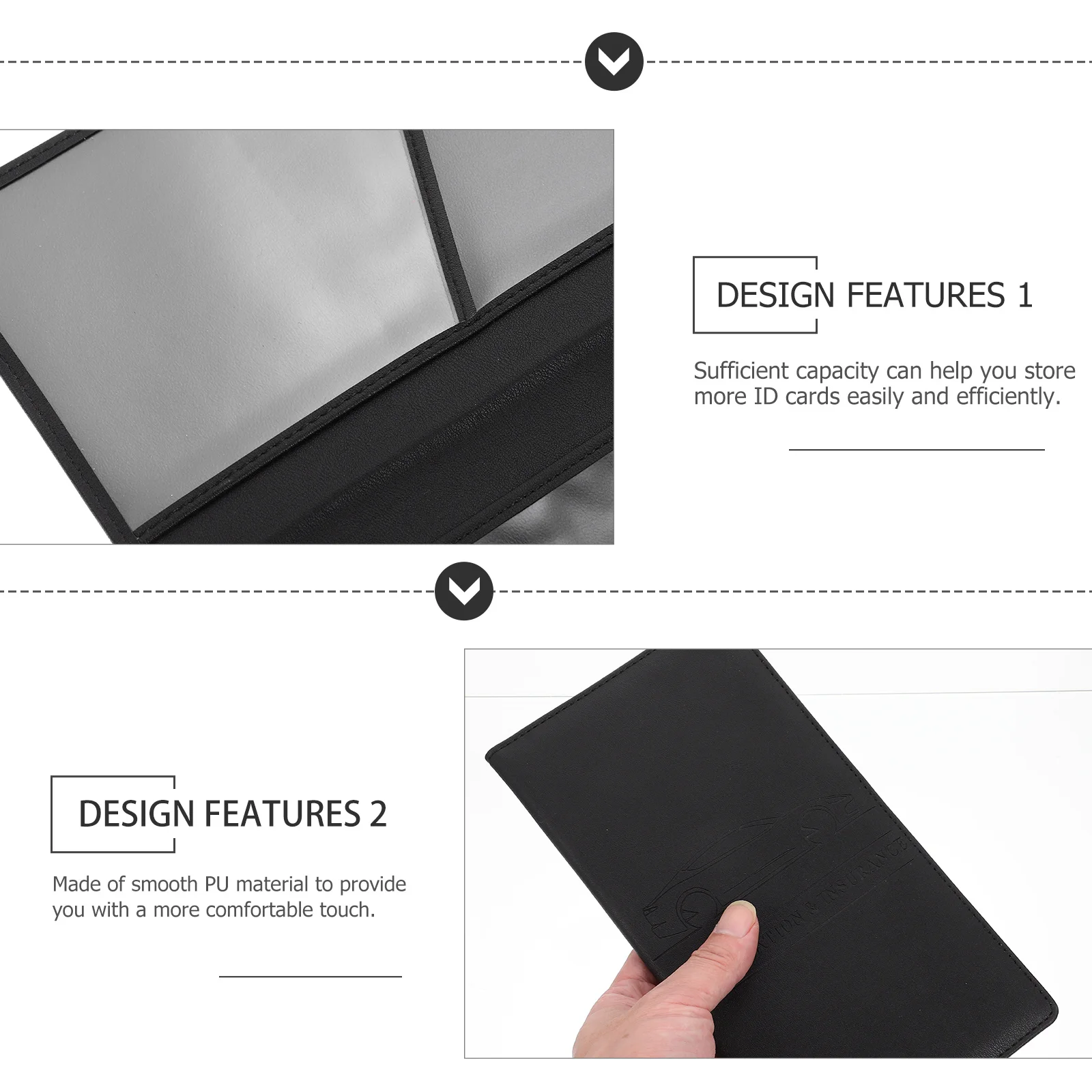 

Stylish PU Cards Pack Id Credit Card Organizer for Business Trips and Office Use Cards Pack Storage Bag