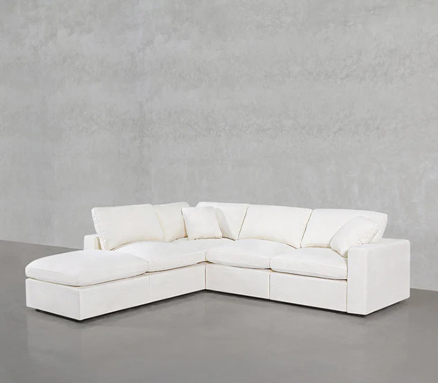 Modern Luxury Minimalist Living Room Cloud Fabric Sofa Lounge Corner Modular Sectional Sofa