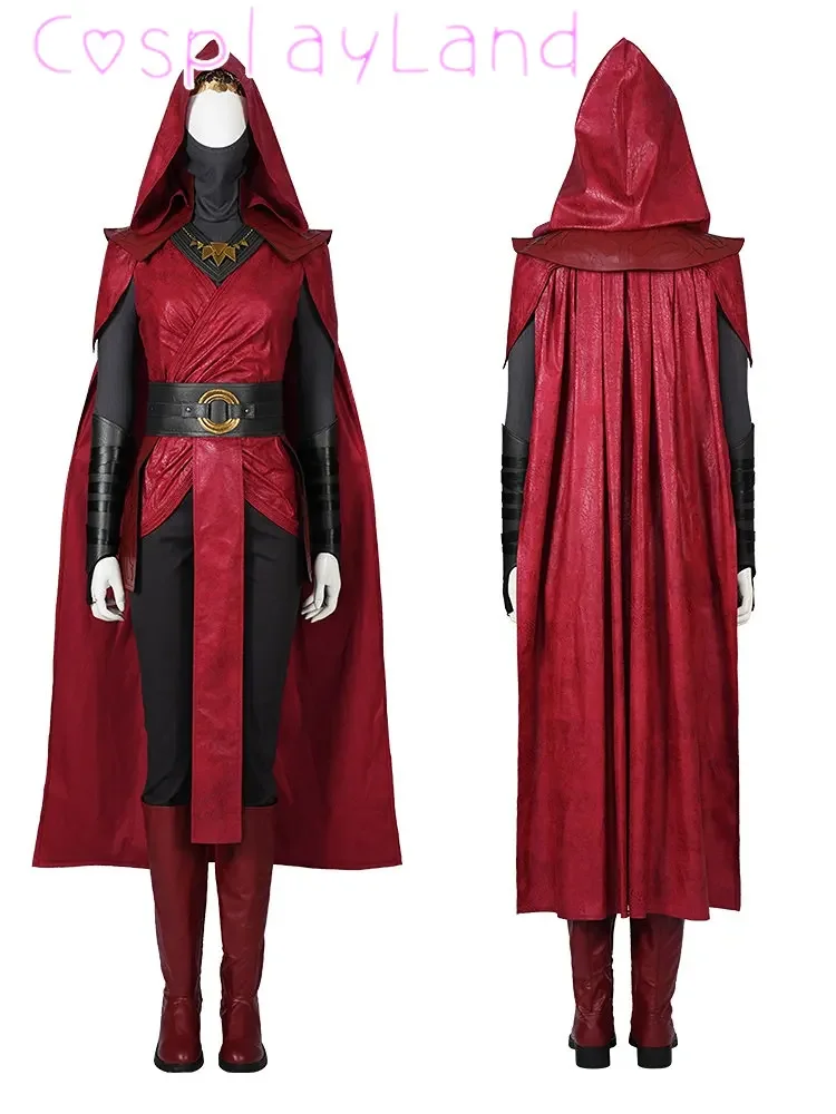 

Nightsister Merrin Cosplay Costume High Quality Halloween Carnival Dark Jedi Witch Outfit with Accessories Boots Women Suit