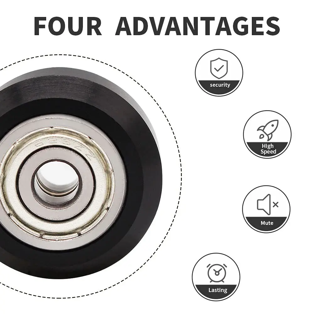 Official Creality Ender 3 Wheel, 3D Printer POM Wheel Plastic Pulley 625zz Linear Bearing for Ender 3/V2/Pro/Max/Ender5/CR10 Ser