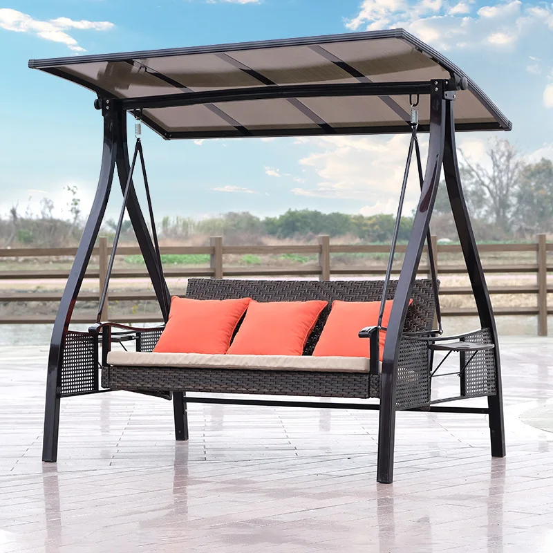 

Wholesale Outdoor Cushion Canopy Patio Swing Chair With 4 seater swing chair