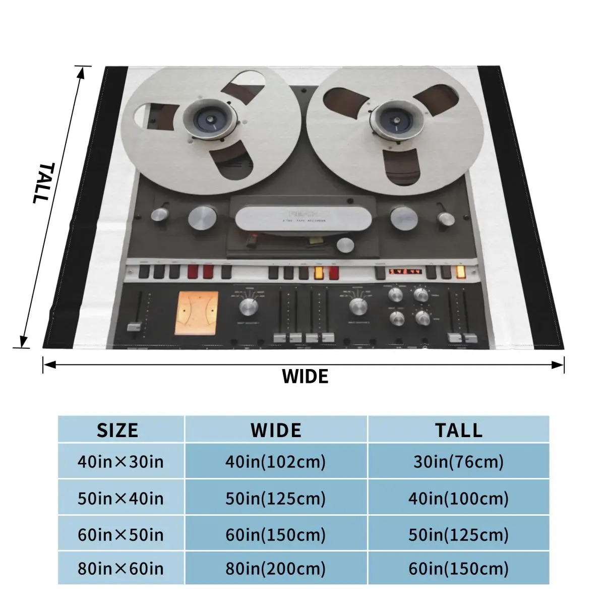 Revox B 77 529 copriletto sul letto soggiorno con immagine