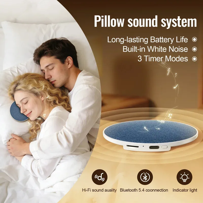 New Hot Mini Wireless Sleeping Bluetooth Speaker Nature Sound Soundbar MP3 Player Portable Ultra Thin Timed Shutdown Sound Box