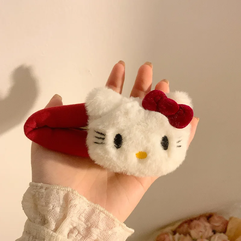 

Заколка для волос «Hello Kitty», осенне-зимняя милая плюшевая заколка, свободная простая модная милая заколка в виде маленькой рыбки, утконоса, головные уборы, подарки