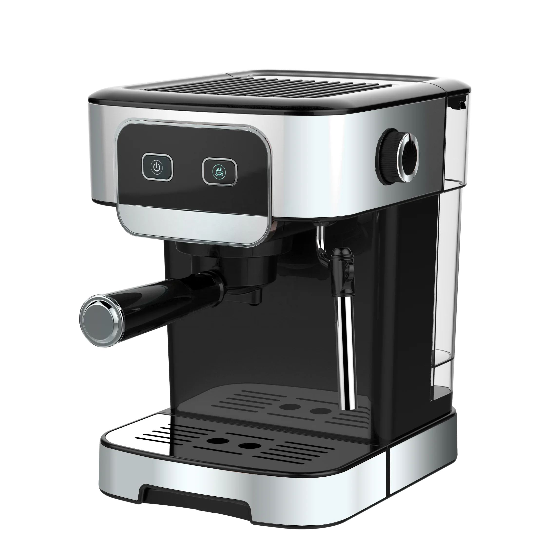 Espresso Coffee Machine with Milk Frother Stainless Steel Decoration Cappuccino Italian Coffee