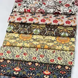 William Morris Textiles Vintage Flower Patterns 100% Cotton Fabric for Sewing Clothes Handbags DIY Handmade by Half Meter