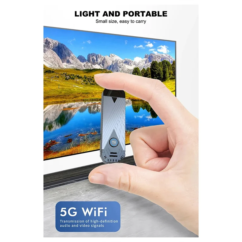 

Point-To-Point Wireless Screen Projector -Compatible Wireless Transmission Extender Image Transmission Transceiver Durable